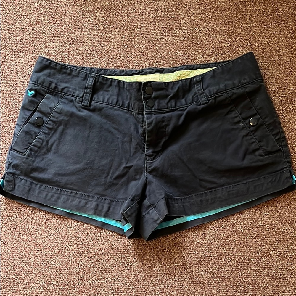 American Eagle Navy Blue Shorts 8